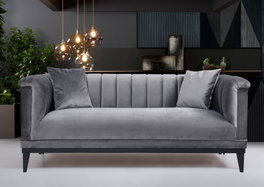 Atelier Del Sofa Trendy - Sofá de 2 plazas con sofacama - Gris oscuro